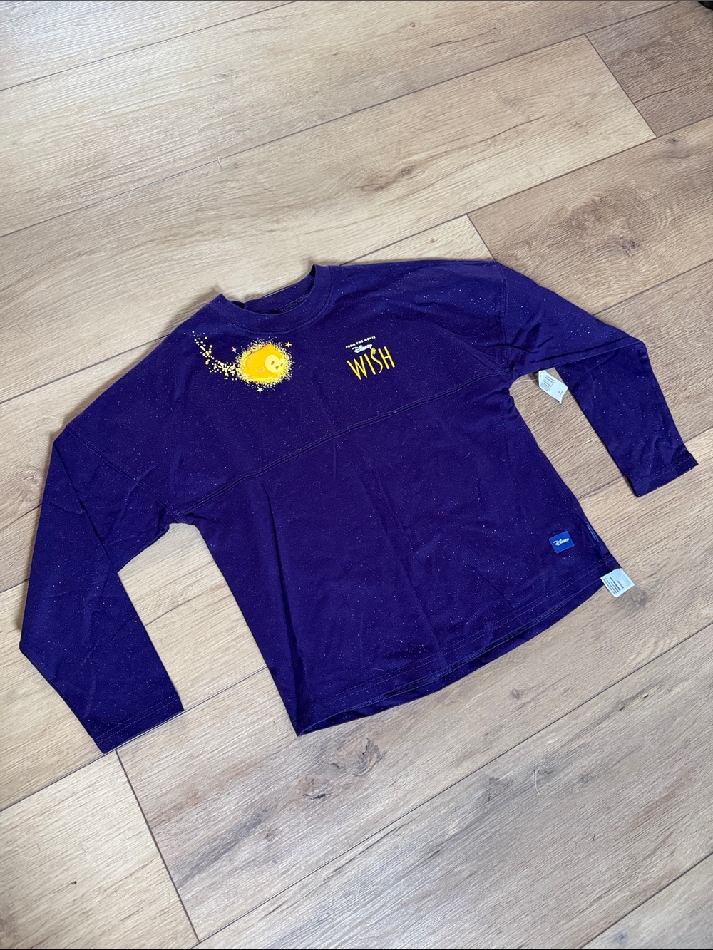 NWT Disney Double Sided Indigo 'Wish' Long-Sleeve Spirit Jersey Size XL